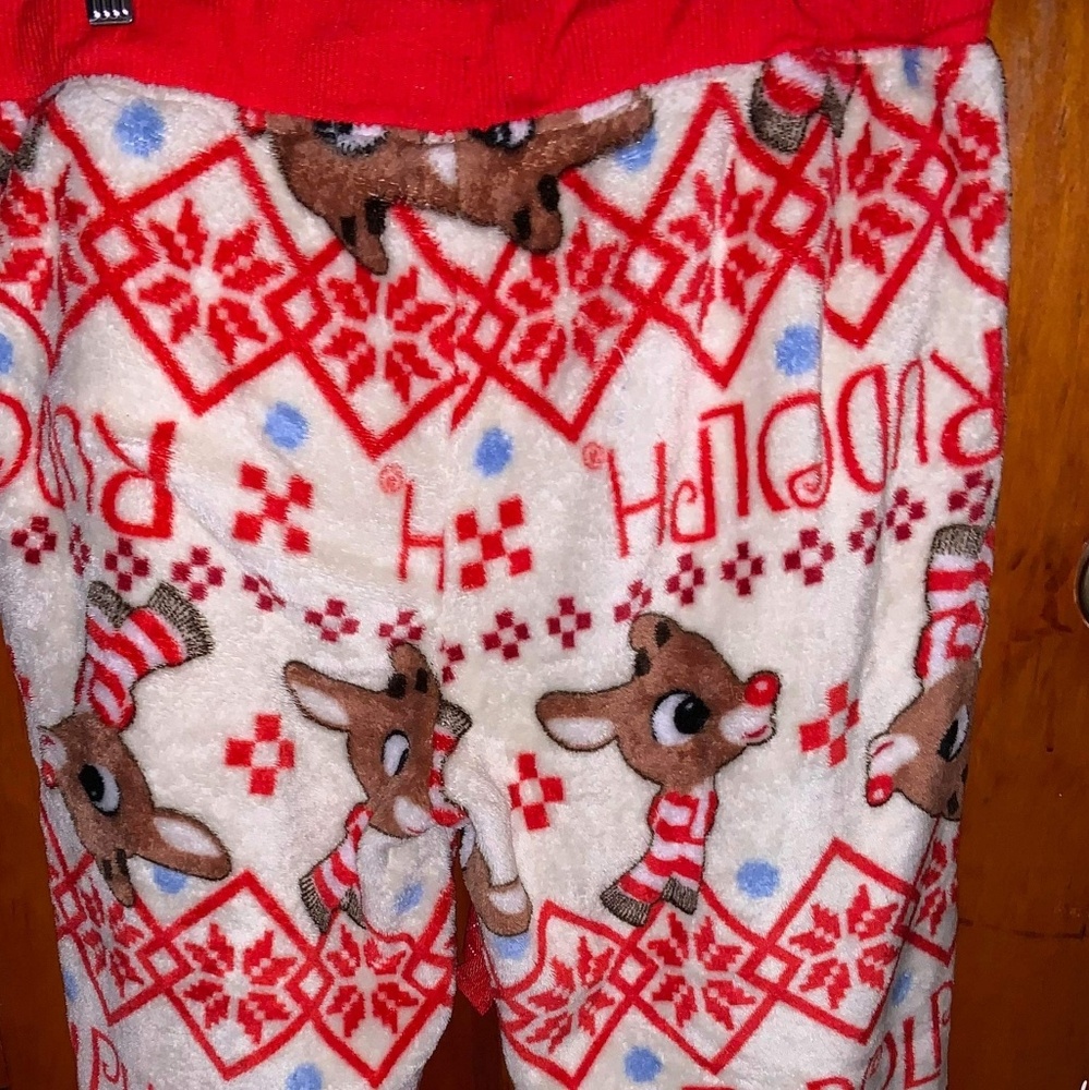 Fuzzy Christmas pj pants